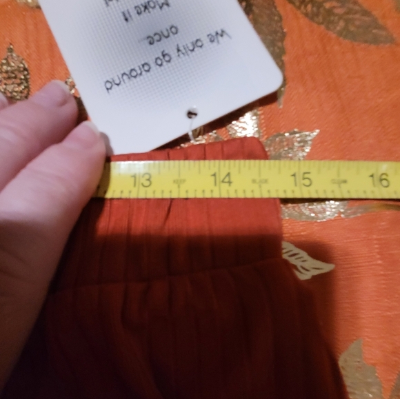 Full Circle Trends Fall Rust Orange Super Soft Cropped Lounge Size Medium - Picture 7 of 10